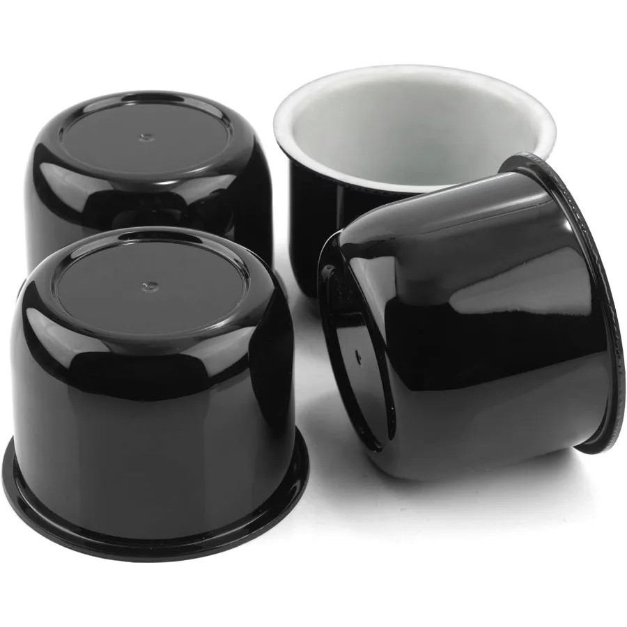 

4Pcs 3.03inch Trailer Wheel Center Caps Push Through 3.03" Bore 2.36" Tall Hub Cap for Truck SUV RV Wheel Rim High Gloss Black