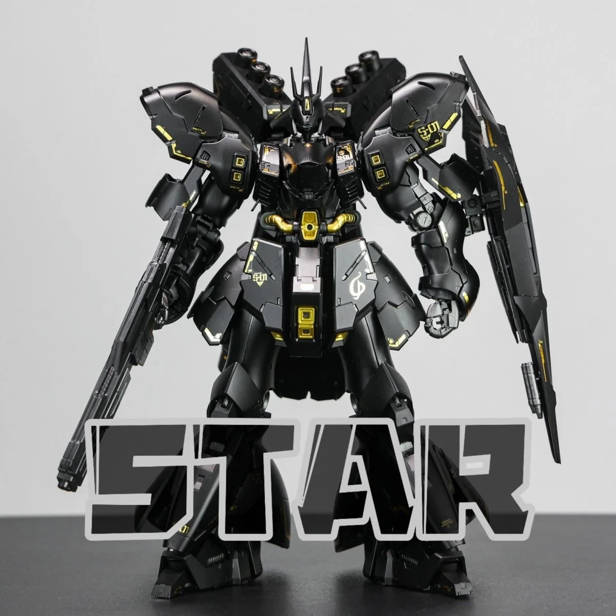 Star KO RG Sazabi Mat Black Ver. Action Figure 1/144 Schaal Assembly Model Kit Plastic Kinderspeelgoed UC Anime Figuren Verjaardagscadeau