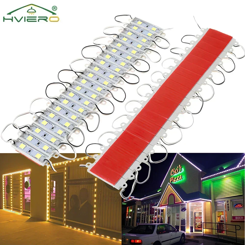 20Pcs Mini Led TV Lamp Module DC 12V 5054 2LED Modules Waterproof Backlight Advertisement Light Design Brighter Than 5050 3528