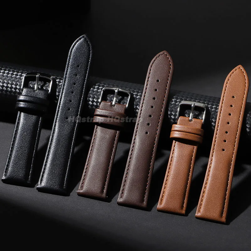 レザーストラップ 18 ミリメートル 20 ミリメートル 22 ミリメートルカーフスキンソフト快適な時計バンドセイコーブレスレットスポーツ防水交換用リストバンド