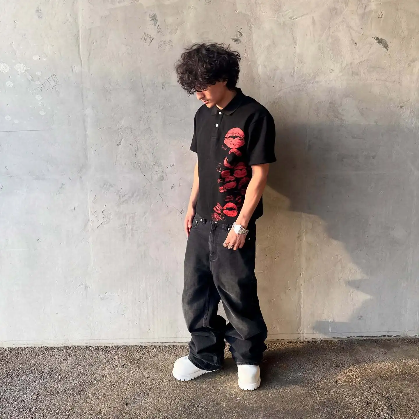 European and American loose winter star embroidery print pattern men's and women's winter heavyweight hoodies