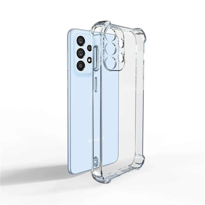 Coque de téléphone transparente de luxe pour Samsung, coque arrière antichoc pour Samsung A55, A53, A54, S24, S22, S21, S23 Ultra, A52, A72, A33, A13, A32