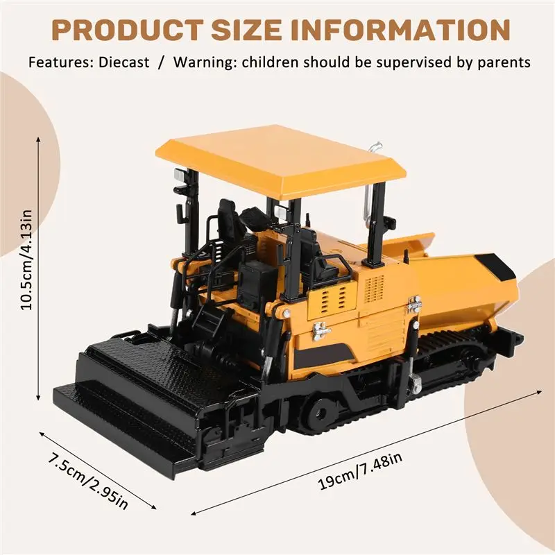 A71Z Legierung Diecast Pflaster Maschine Pflaster Asphalt Autobahn Bau Lkw 1:40 Engineering Fahrzeug Modell Dekoration Kind