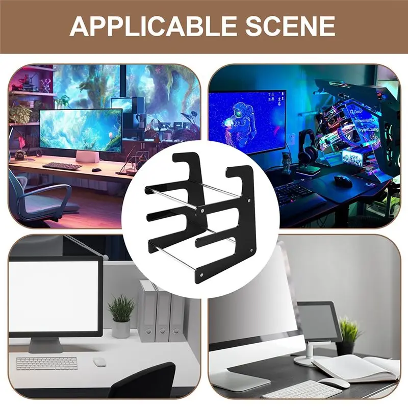 A46M-3-Tier Mechanical Keyboard Holder Display Stand Keyboard Shelf For Storage Three Mechanical Keyboard Durable Easy To Use Bl