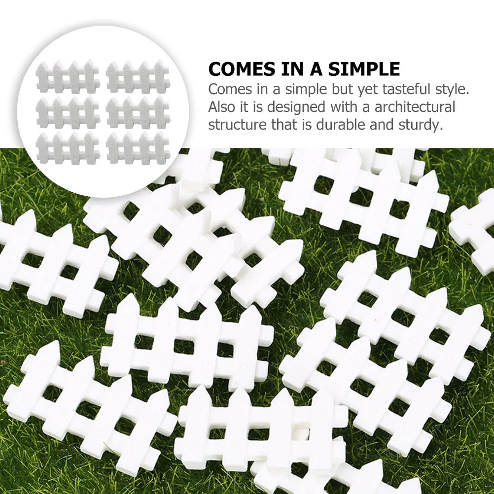 

10Pcs Resin Fence Ornament Miniature DIY Decor Micro Landscape Fairy Garden Adornment Miniature Fence Mini House Supply