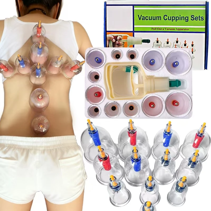 

Набор из 12 профессиональных вакуумных банок для массажа и акупунктуры, антицеллюлитные вакуумные банки для ухода