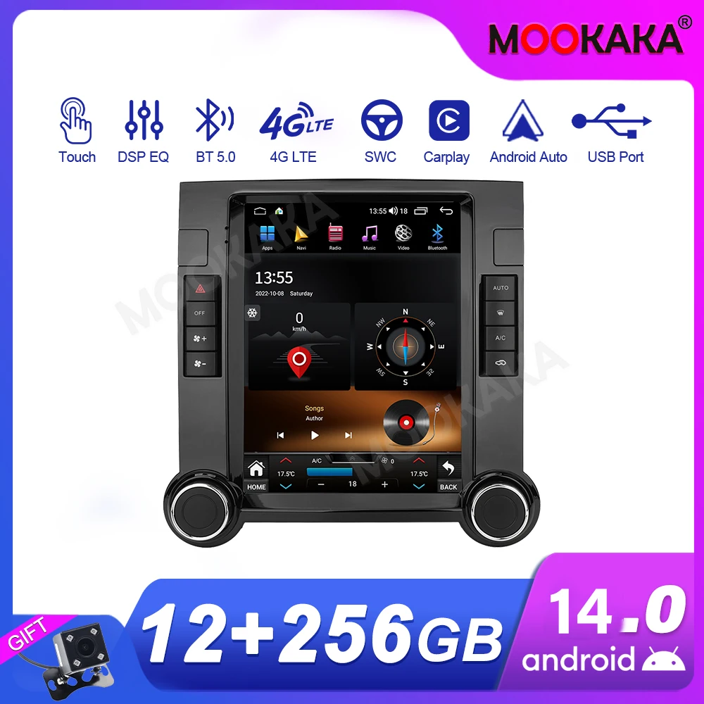 Für Volkswagen Touareg 2003-2010 Android Auto Radio Multimedia Video Drahtlose Carplay Autoradio Stereo GPS Navigation Kopf Einheit