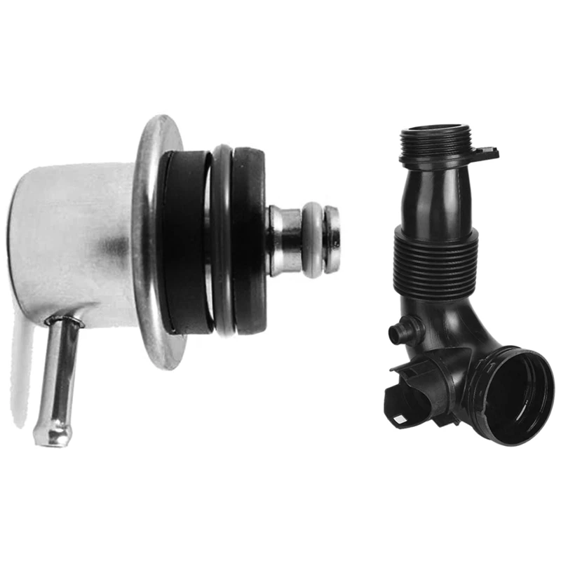 2 Pcs Car Accessories: 1 Pcs Air Intake Tube Pipe 13717605638 & 1 Pcs Fuel Pressure Regulator