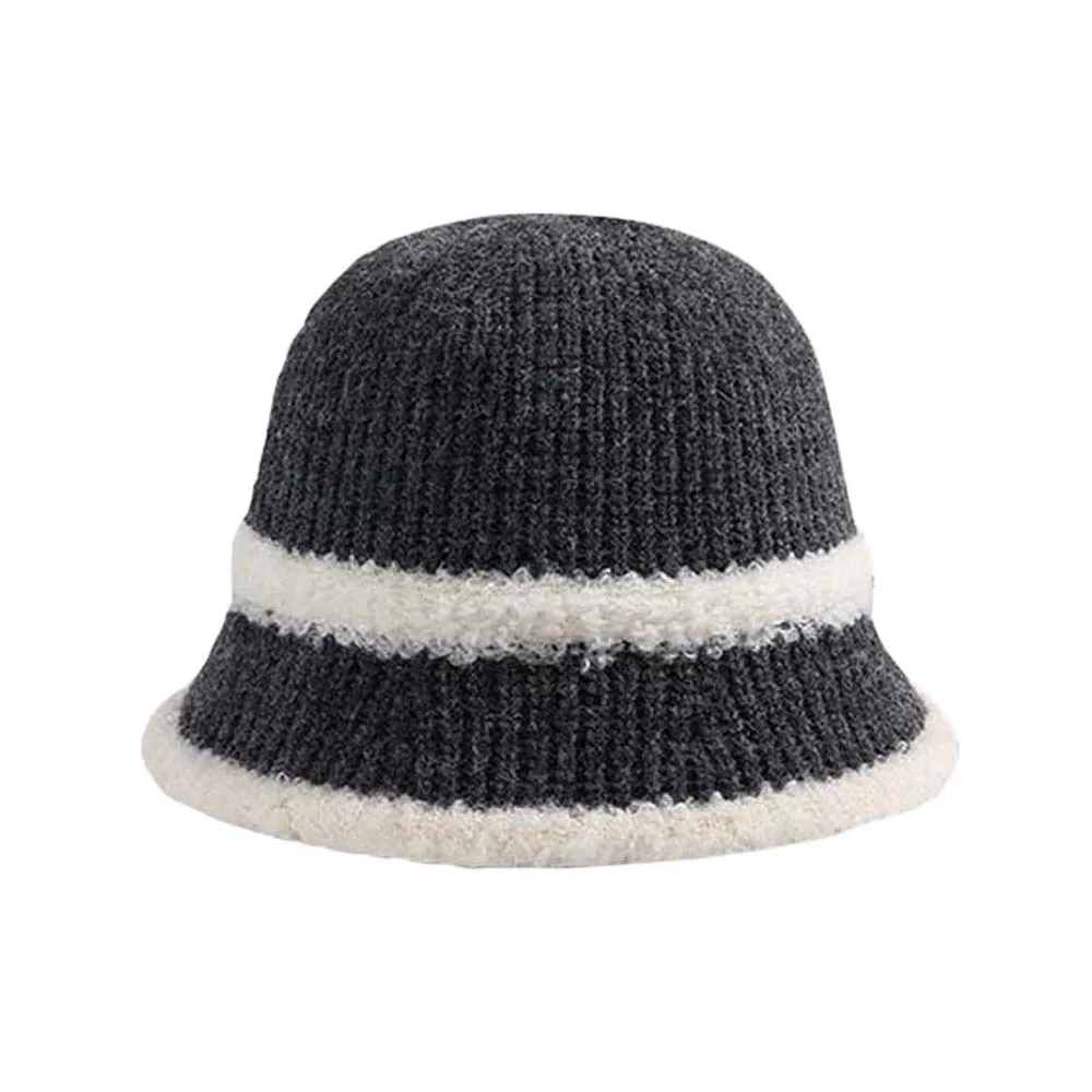 

Temperament Knitted Bucket Hat Hollow Out Breathable Sunshade Basin Cap Anti-UV Solid Color Woven Fisherman Hat Travel