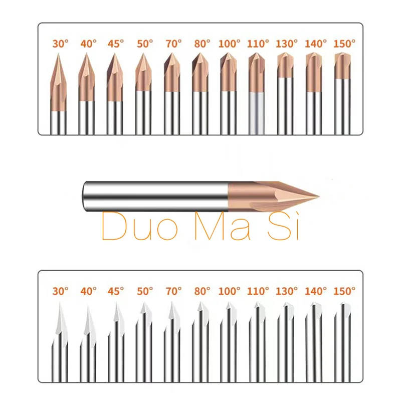 Chamfer Milling Cutter 3-12mm 30 40 45 50 60 70 80 90 100 110 120 130 140 150 Degree Carbide Corner Countersink Chamfering Mill