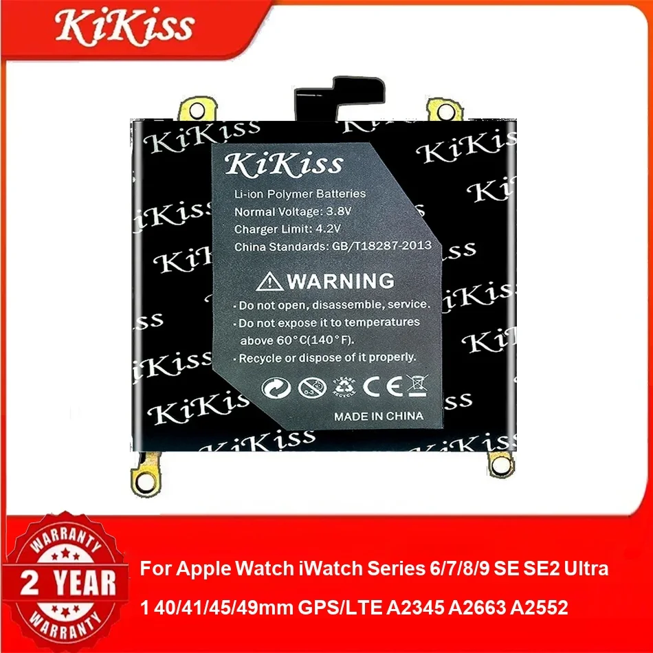 

Аккумулятор для Apple Watch Iwatch Series 6/7/8/9 SE SE2 Ultra 1 40/41/45/49 мм GPS/LTE A2345 A2663 A2552, высокая емкость