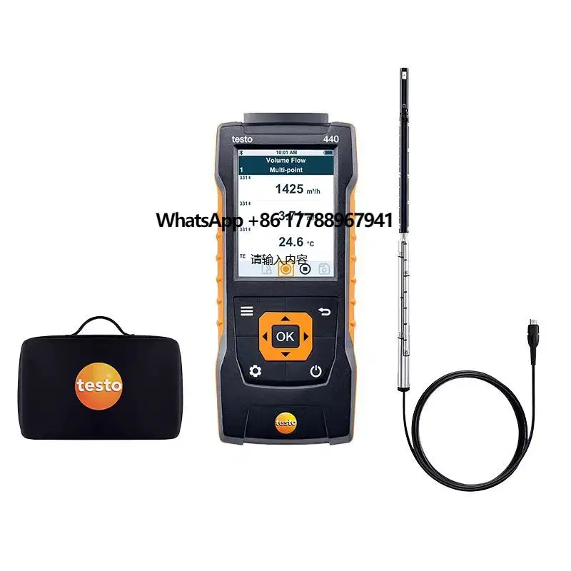 

Brand New Testo 440dp Air Velocity and Iaq Measuring Instrument Including Differential Pressure Sensor 0560 4402