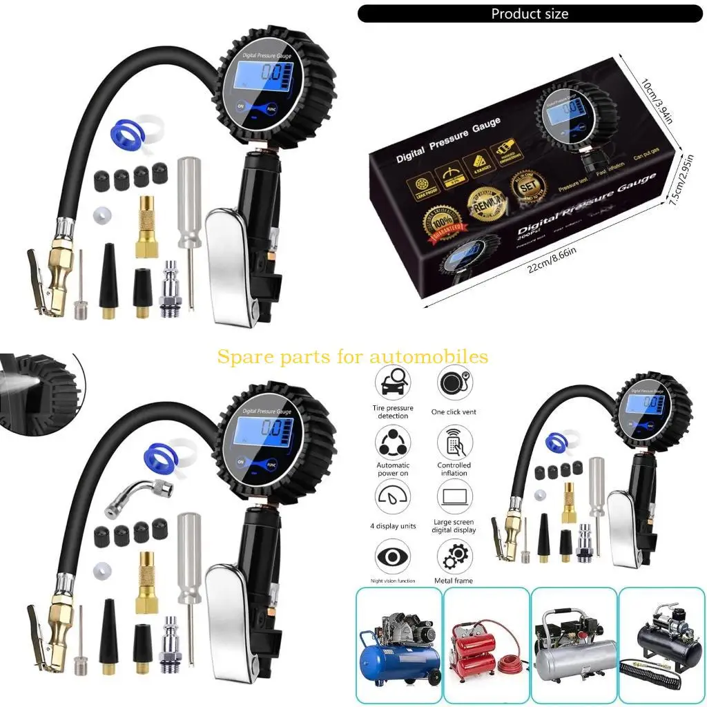 

H58F Автомобильный автомобиль автомобиль Мотоцикл Авто шины датчики давления на ЖК -дисплей