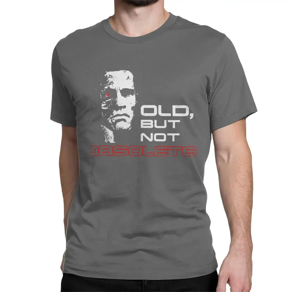 Men's T-Shirt Terminator Classic Old But Not Obsolete Cotton Tee Shirt Short Sleeve T Shirt Round Collar Clothes Unique