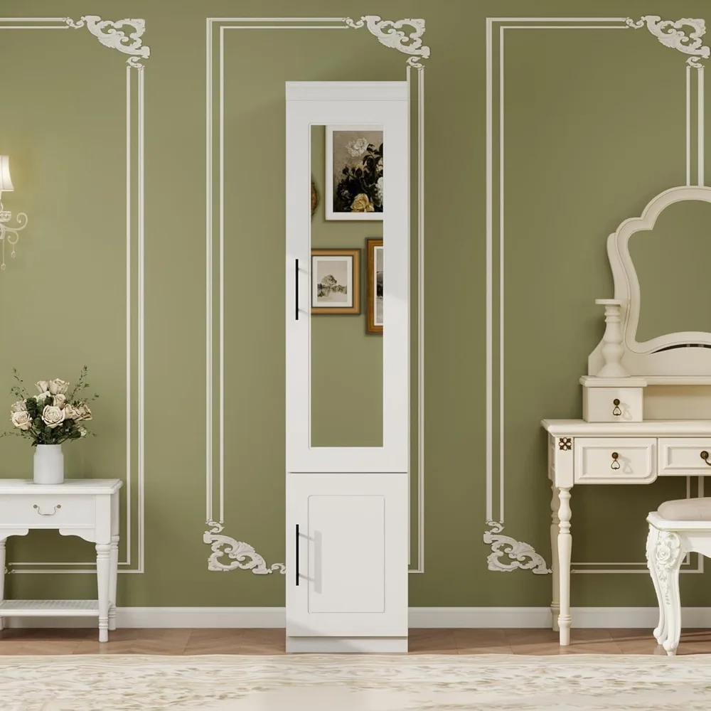 Гардеробный шкаф, шкаф для спальни с дверью, гардеробный шкаф с зеркалом, гардеробный шкаф с подвесным штангой, деревянный шкаф