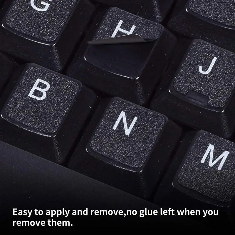 Russian Spanish French German Keyboard Stickers Letter Alphabet Layout Sticker Black Sticker For Laptop Desktop PC Computer