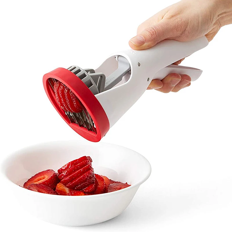 American Chef'n Strawberry Slicer Baked Salad 5mm thick kitchen fruit cutting gadget