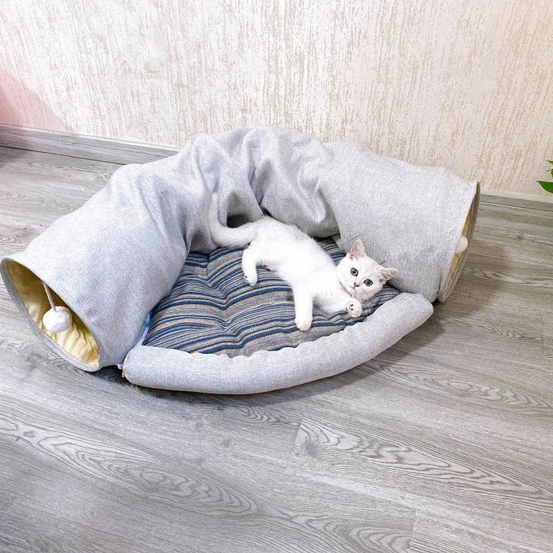 Cat tunnel toy foldable channel cat nest universal in all seasons