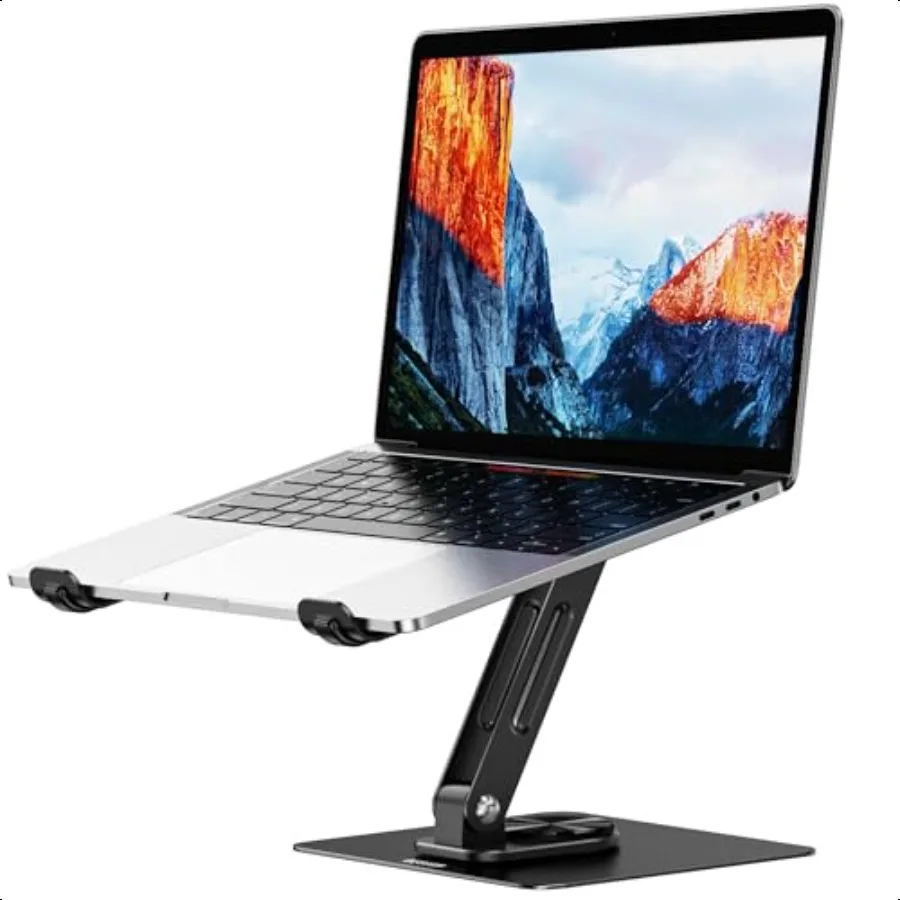 

LS12 Laptop Stand with 360 Rotating Base Ergonomic Adjustable Notebook Holder Riser Holder Computer Stand Compatible with Air P