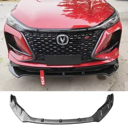 CS55 Plus Front Splitter for CHANGAN CS75 Plus 2020 21 22 Bumper Spoiler Skirts Lip Carbon Surface Body Kit Retrofit Accessories