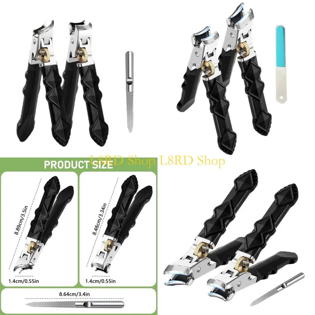 

L8RD Сверхмощный набор для ухода за ногтями, кусачки для ногтей с удлиненной ручкой, механизм защиты от брызг