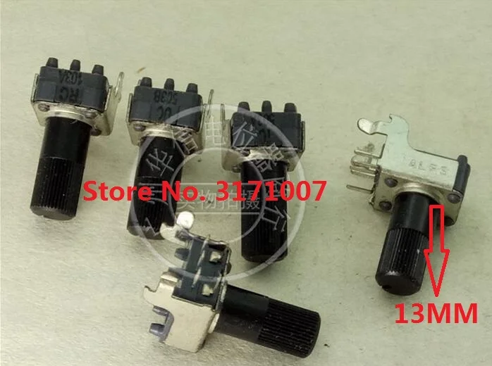 

1pcs for ALPS 09 type horizontal double potentiometer B50K A50K (A10K with midpoint) Handle 13MM flower