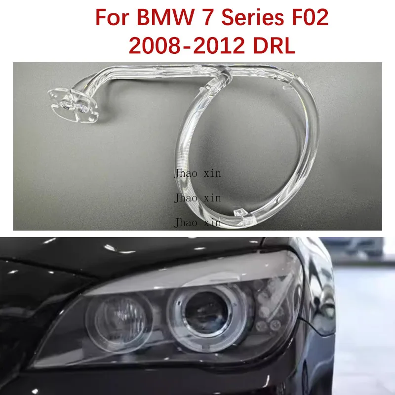 Ballast Front Headlights For BMW 7 Series F02 Angel Eye Module White Light 2008-2012 Car Headlight DRL Light Guide Strip Tube