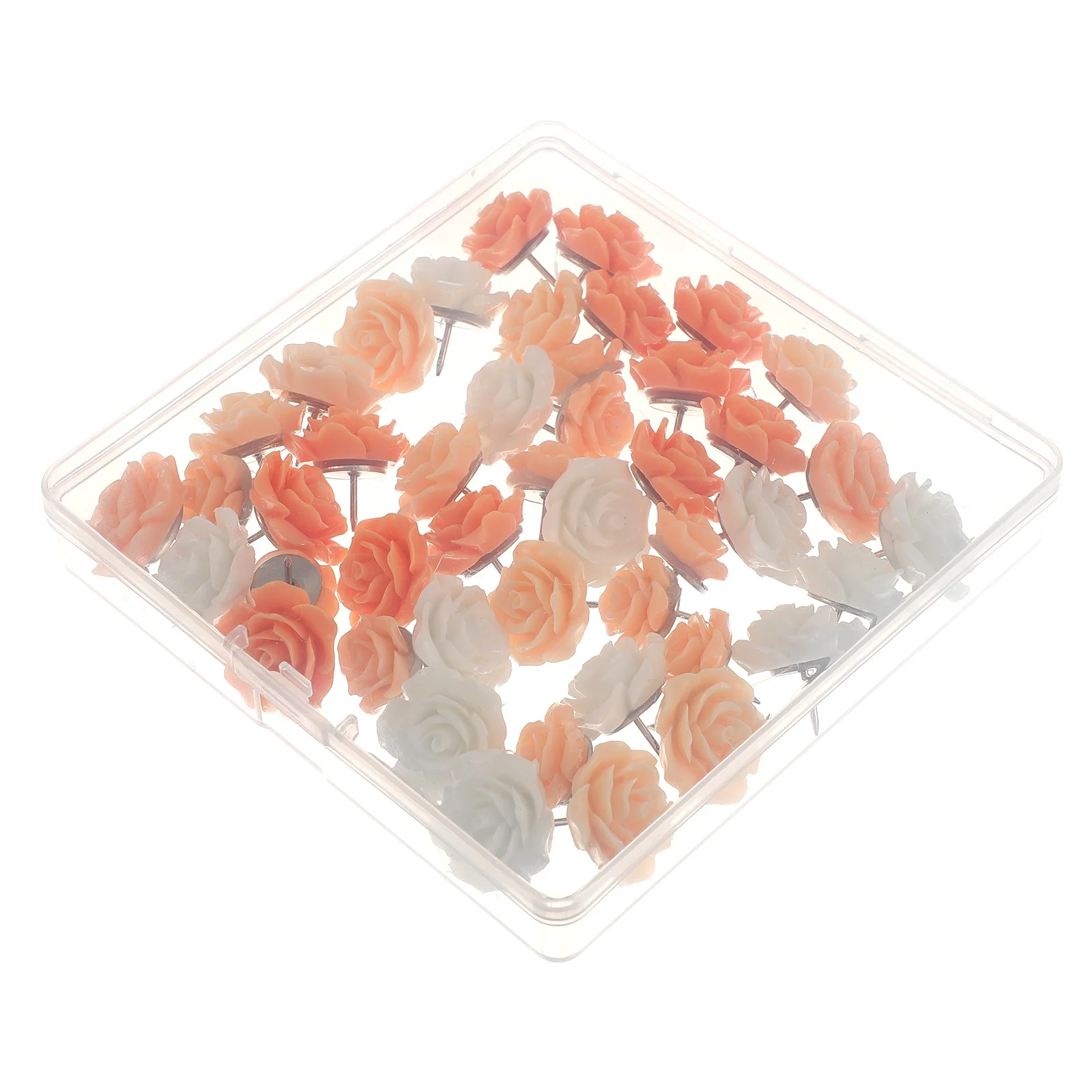 

40Pcs Bright Color Flower Thumbtacks Creative Push Pin Lightweight Decorative Pushpins for Office Study Flower Push Pin