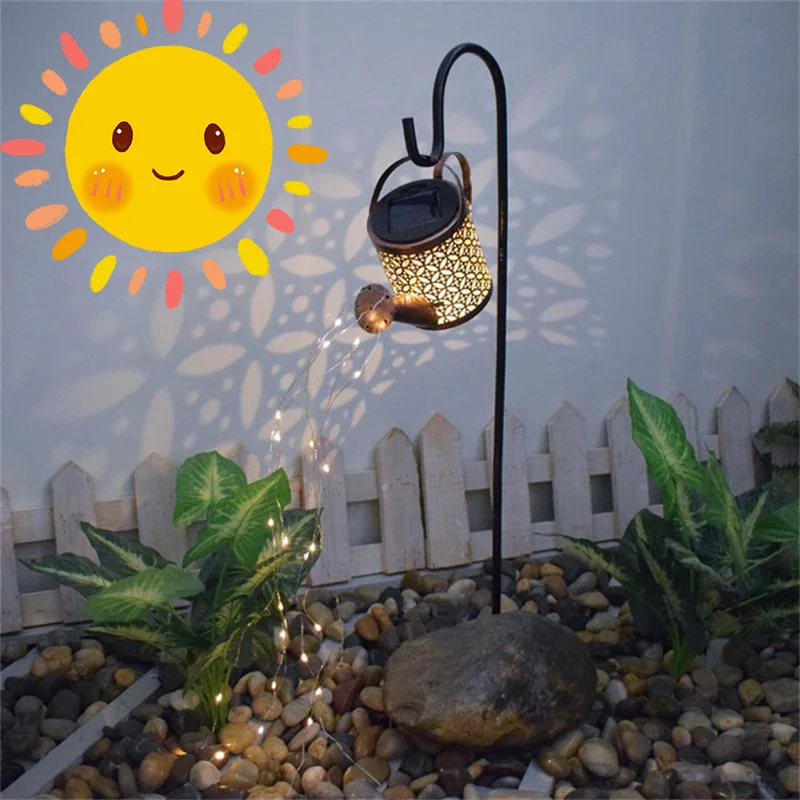 

Outdoor Solar Powered Watering Can Garden Lawn Lamps Waterproof Shower Art LED Light Lantern Garden Lawn Courtyard Decoration