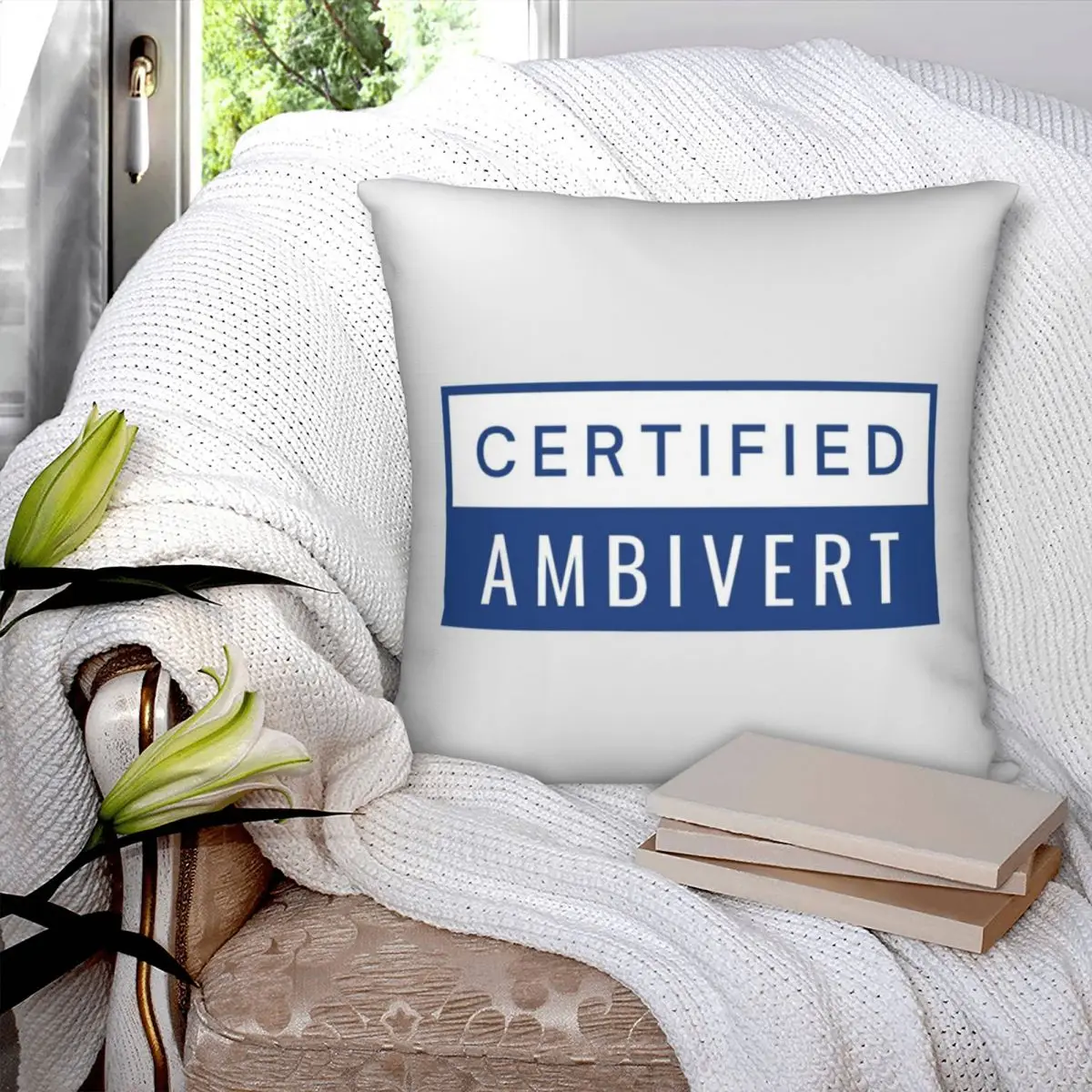 Certified Ambivert Cornflower Square Pillowcase Polyester Pillow Cover Velvet Cushion Zip Decorative Comfort Throw Pillow home