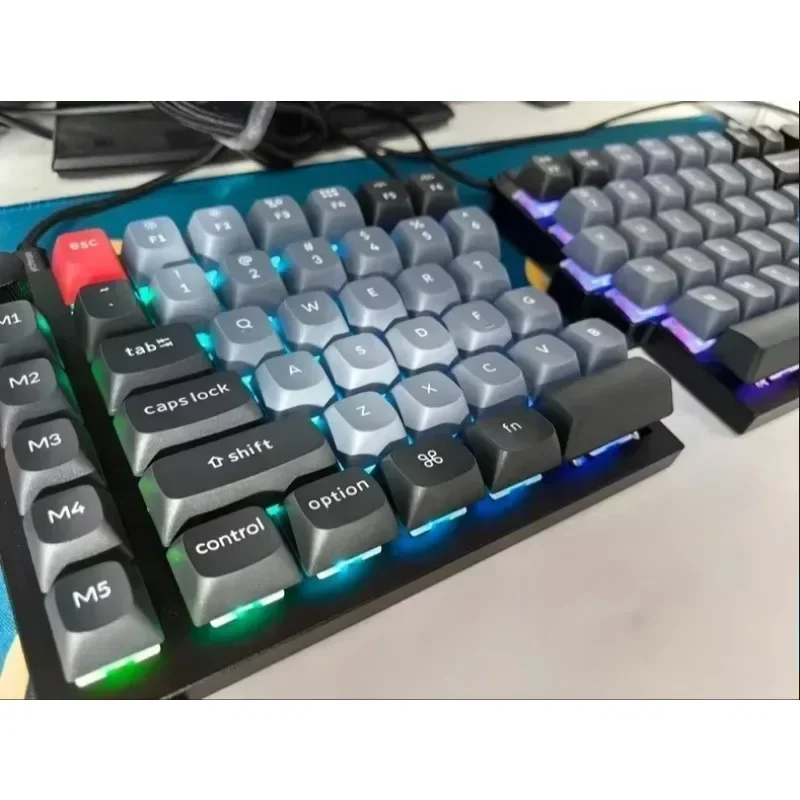 Split Mechanical Keyboard Q11 Aluminium Wired Mechanical Keyboard 87kye Customized Hot Swap PBT Keycaps QMA/VIA Office Game