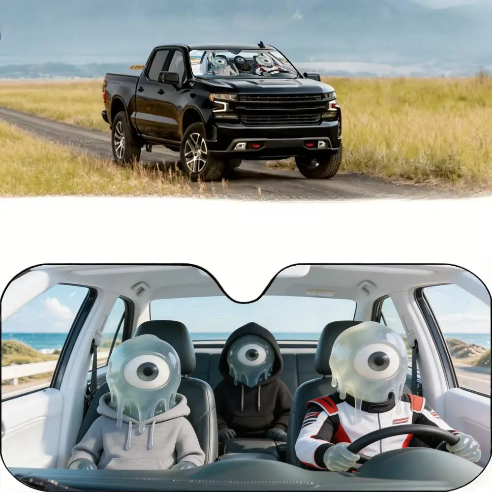 

Cyclops Driver Crew Sun Visor Reusable Aluminum Foil Windshield UV Protection Heat Insulation Cover Foldable Sun Visor Shade