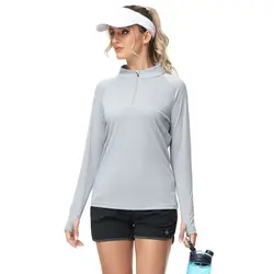 Women Long Sleeve Rash Guard Shirts UPF 50+ Sun Protection Quick Dry T-Shirt Outdoor Workout Running Top Swimsuit