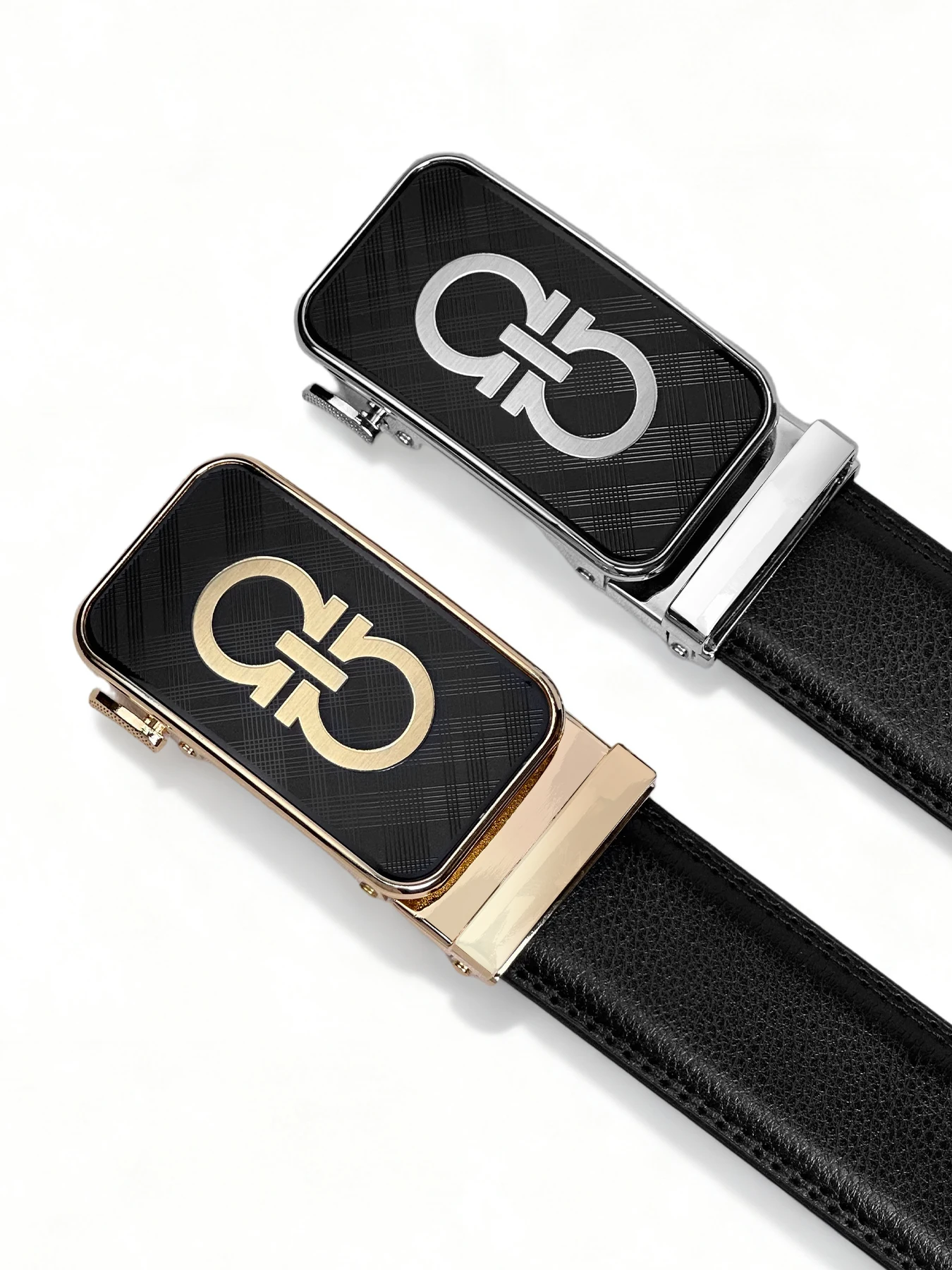 

Роскошный мужской ремень из искусственной кожи с автоматической пряжкой, модный узор золотого/серебристого цвета на все случаи жизни, подарок премиум-класса для бизнеса