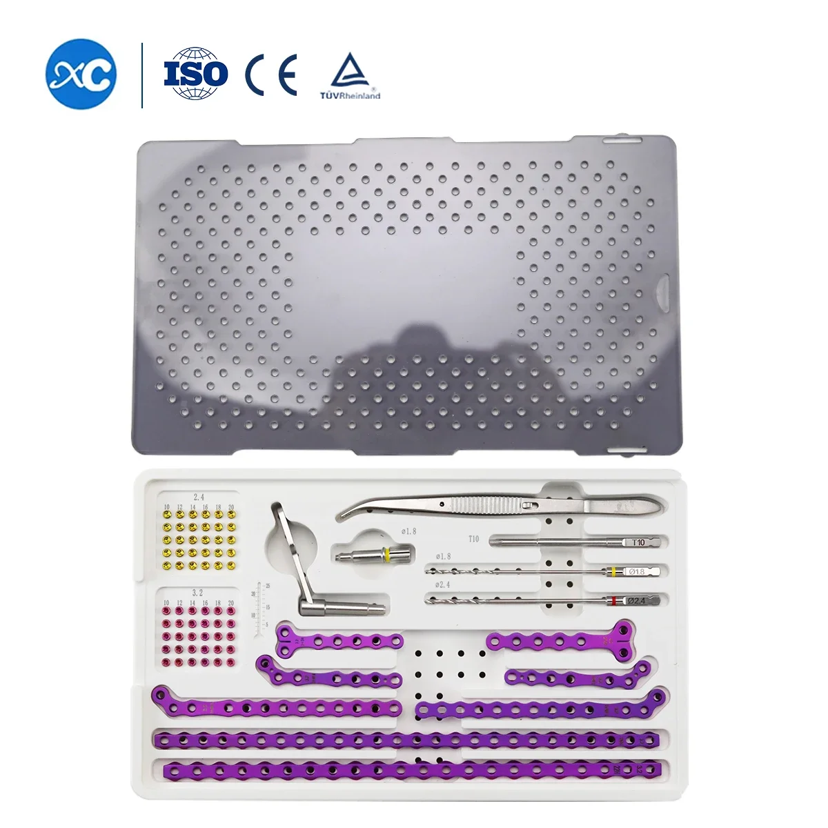 Factory Supply Hot Selling Animal 3.2mm Advanced Locking Plate System 2.4/3.2/4.0mm Veterinary ALPS Locking Plate Instrument Set