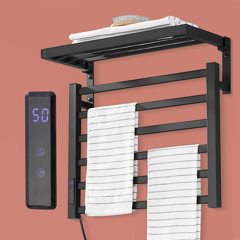 IWP – porte-serviettes électrique thermostatique blanc, affichage numérique de la chaleur, salle de bain sèche, économie d'énergie, porte-serviettes électrique