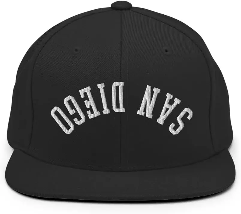 

Перевернутая шляпа Snapback с плоскими полями Сан-Диего с вышивкой