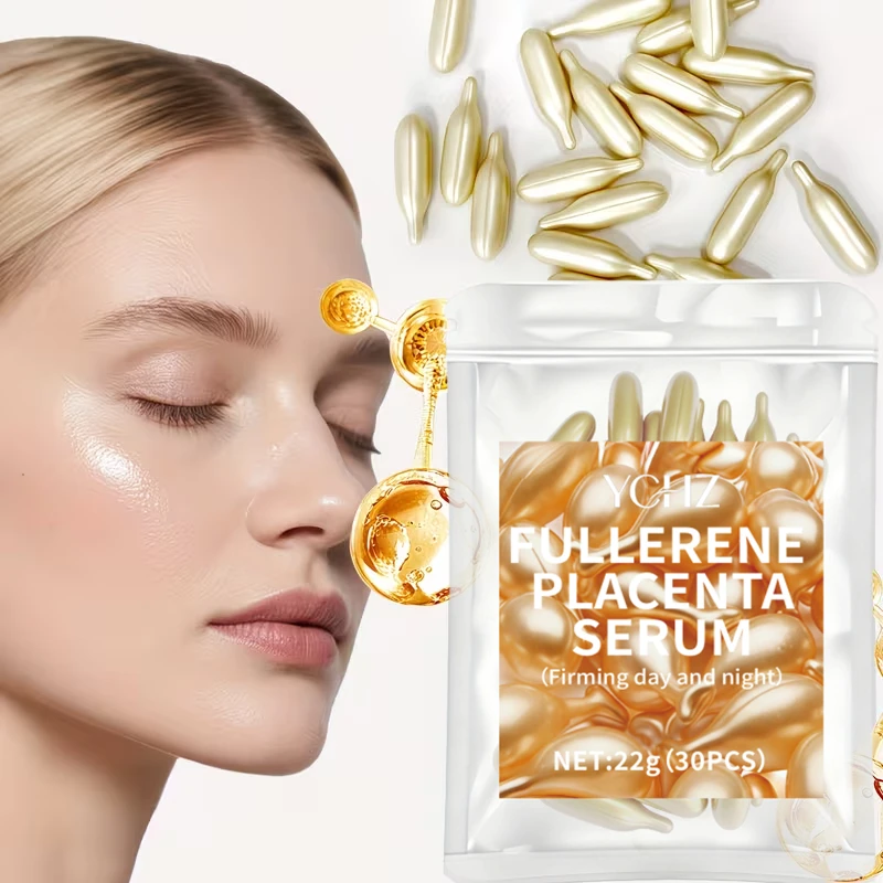 30 Cápsulas de Colágeno para Cuidados com a Pele, Essência Líquida, Remove Manchas e Acne, Remove Rugas, Firmador e Clareador, Essência de Ácido Hialu