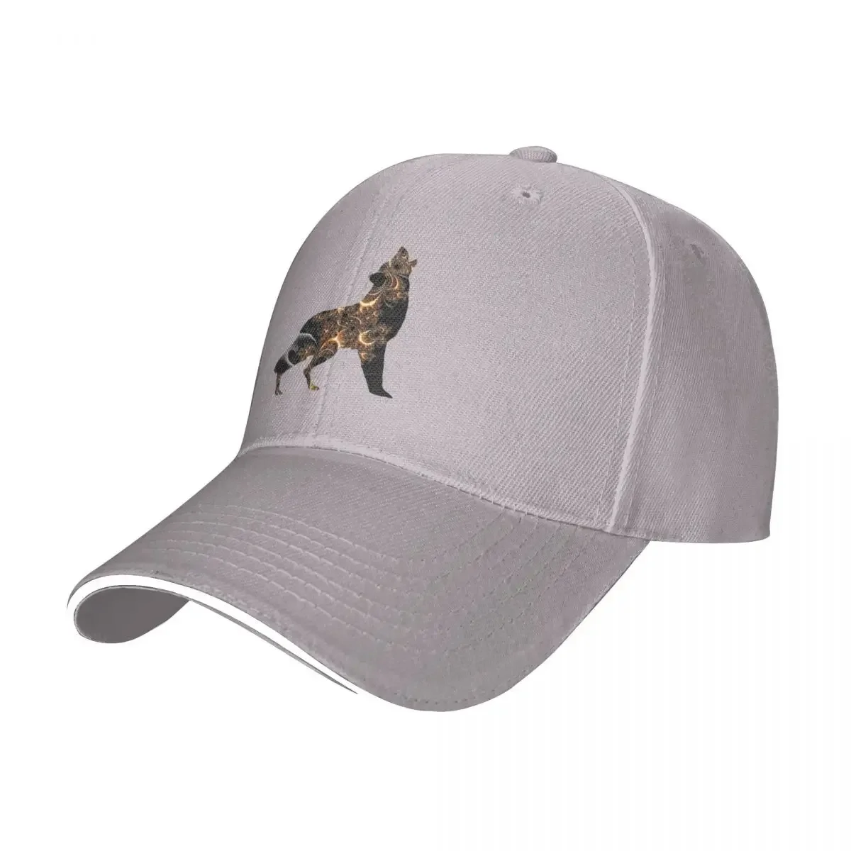 Gold and Black Fractal Wolf Cap Baseball Cap horse hat anime hat for women Men's