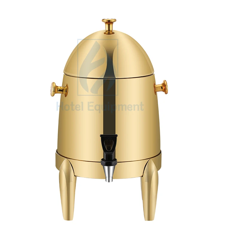 Gold Stainless Steel Cold JBeverage Dispenser With Faucet High Quality Portable Beverage Dispenser Cold Juice Dispenser