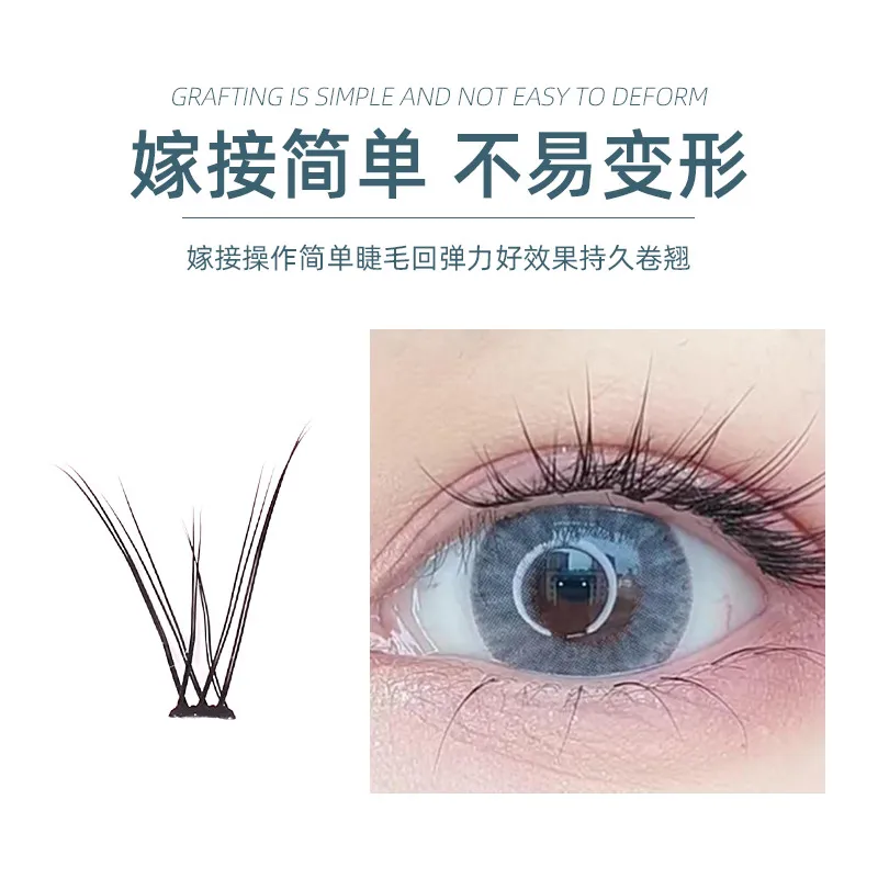 Grafting World New Style Eyelash Cluster Fish Tail Individual Eyelash 240 Pieces Eyelash No Make Extensions Make Up Tools