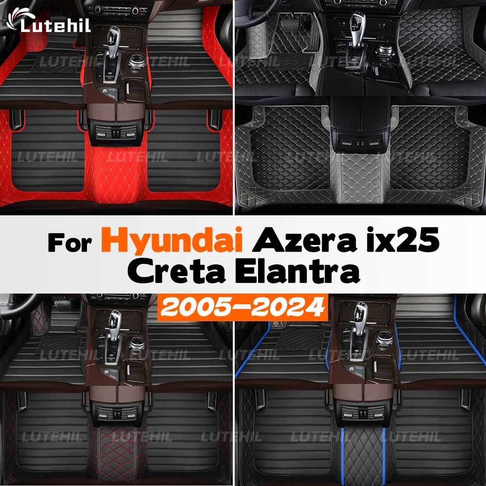 

Для Hyundai Azera ix25/creta Elantra 2005-2024 автомобильный напольный коврик на заказ, коврик в багажник, автомобильный ковер, аксессуары для интерьера 2023