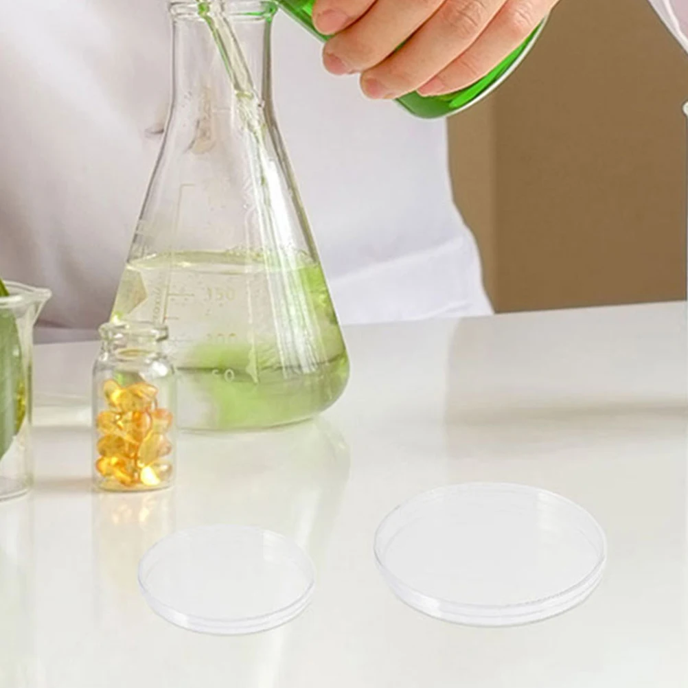 

10 Pcs Cell Culture Plate Laboratory Petri Tray Supplies Clear Dish Science Dishes