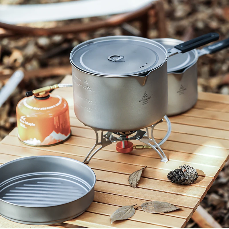 Pot and Pan Set Tableware Cookware Kit Pots Pans  Accessories Kitchen Utensils Sets Picnic BBQ Supplies Camping Cookware Set