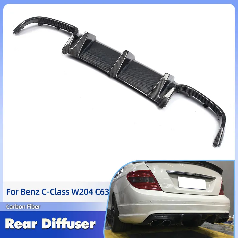 

Rear Diffuser Bumper Lip Spoiler Carbon Fiber for Mercedes Benz C-Class W204 C63 AMG Sedan 2008-2011 Rear Apron Lip Body Kit FRP