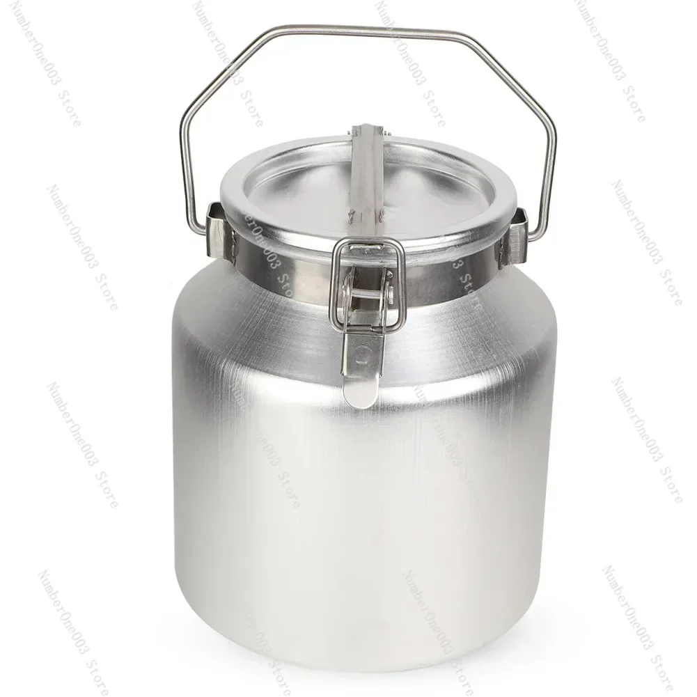 

5L Aluminum Alloy Transportable Milk Fermentation Barrel Bucket Can with Handle Container Storage Oil Milk Rice Barrel