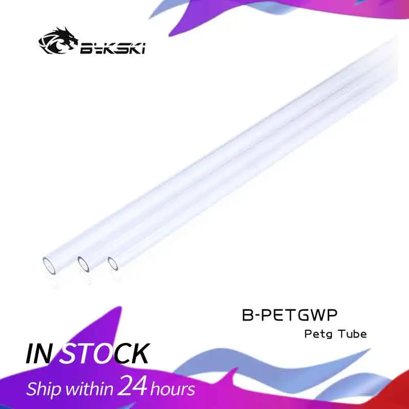 BYKSKI 500MM Transparent PMMA Acrylic Hard Tube PETG Rigid Pipe OD 12mm/14mm/16mm For Water Cooling System B-YKLWP/B-PETGWP