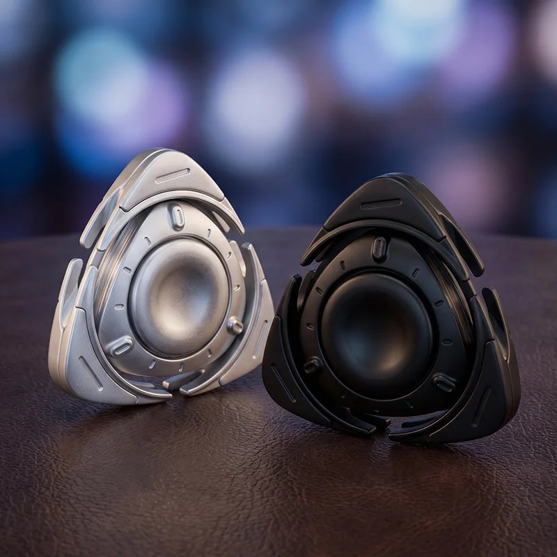 Tri Fidget Spinner Metal Hand Spinner with Steel Self-Lubricating Bearing Low Noise High Speed Decompress Toy