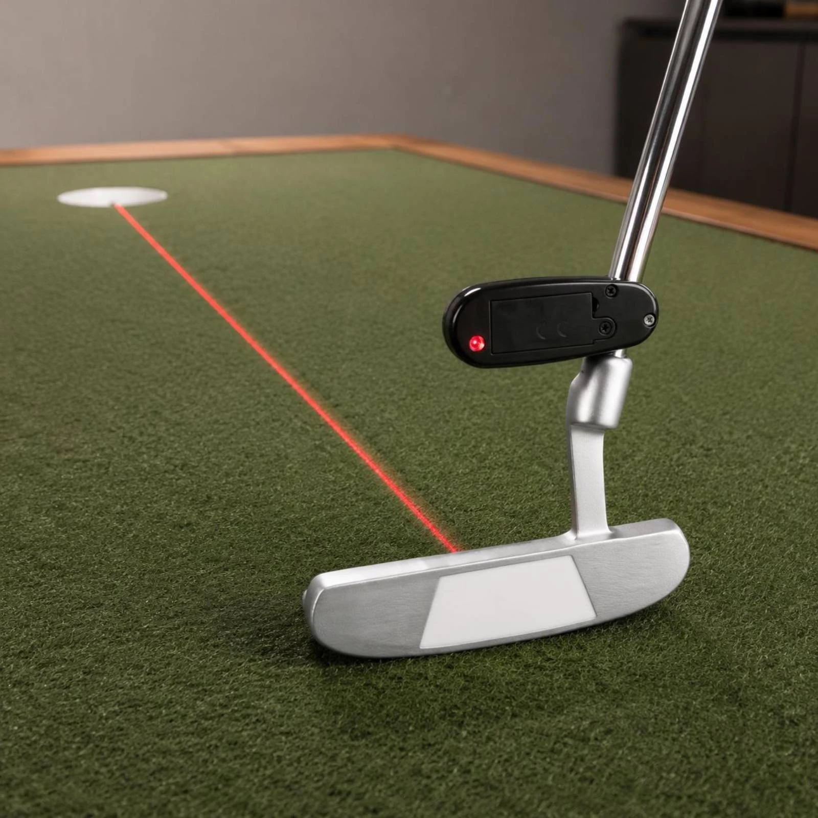 Laser Putting Practice Aid Metal Shaft Golf Putting Alignment Tool Laser Golf Putter Rectangular Housing