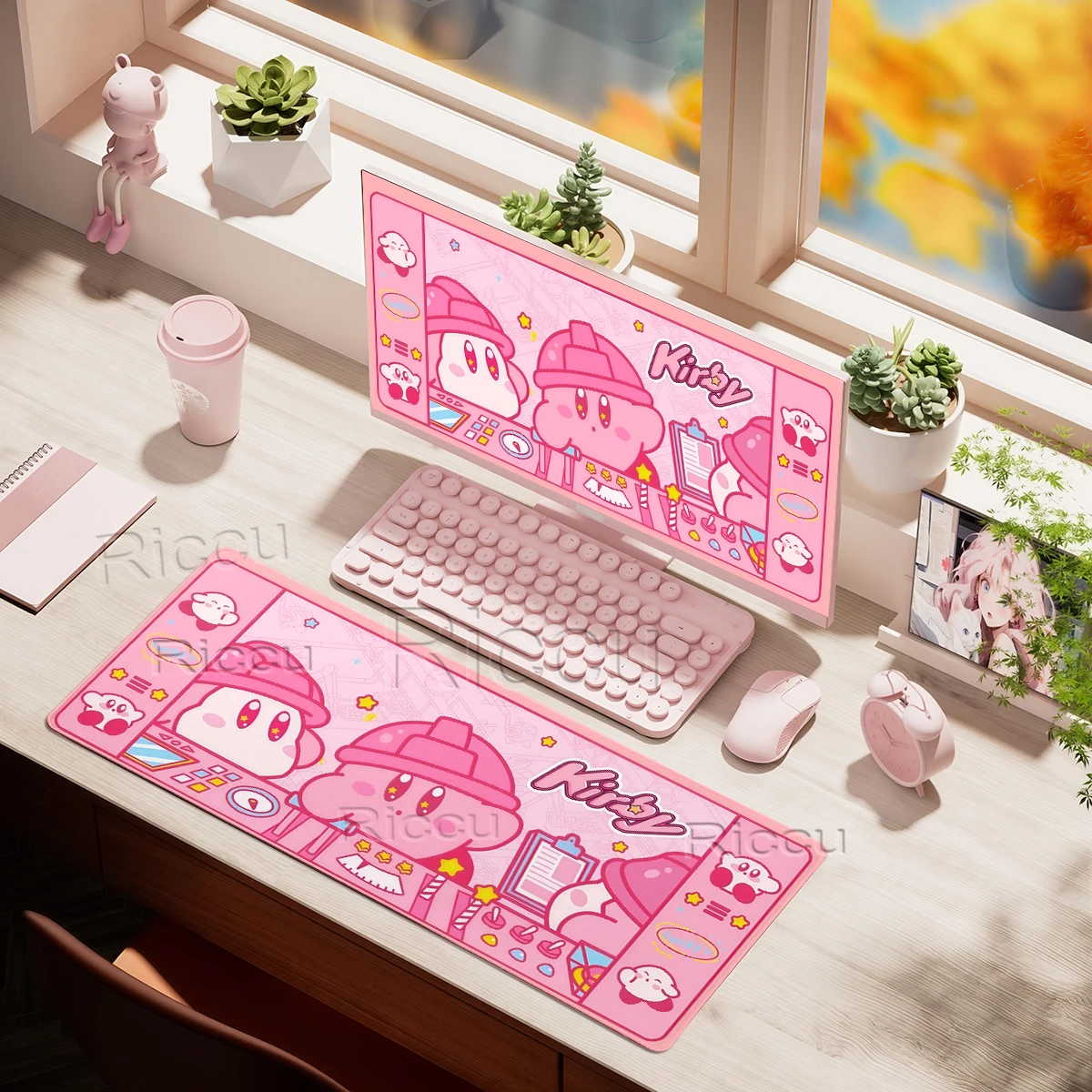HD Printing Mouse Pad Laptop Large Protective Pad Computer Game Cartoon K-Kirby PC Office Accessories Keyboard Anti-slip Deskmat